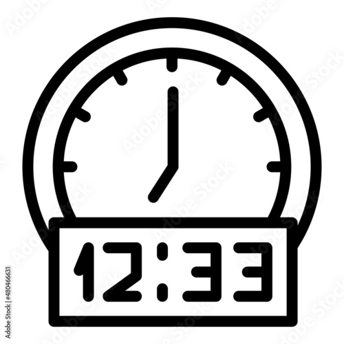 Watch time icon outline vector. World zone
