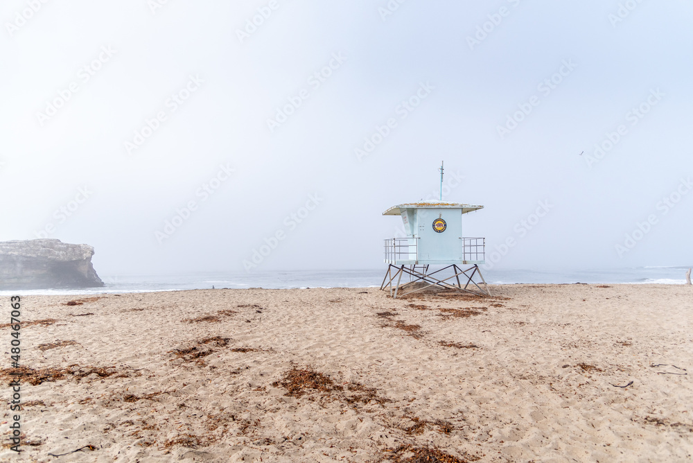 Lifeguard Stand on a California Beach