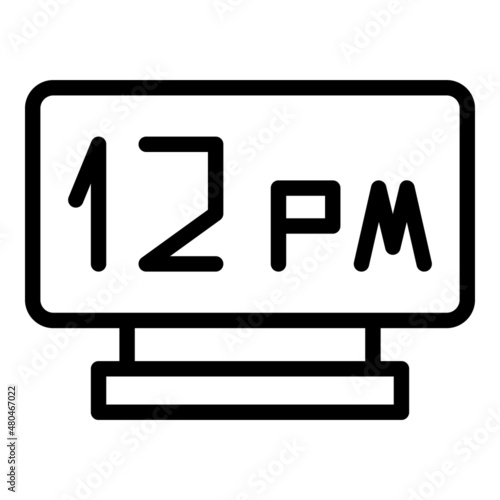 Local time icon outline vector. World zone