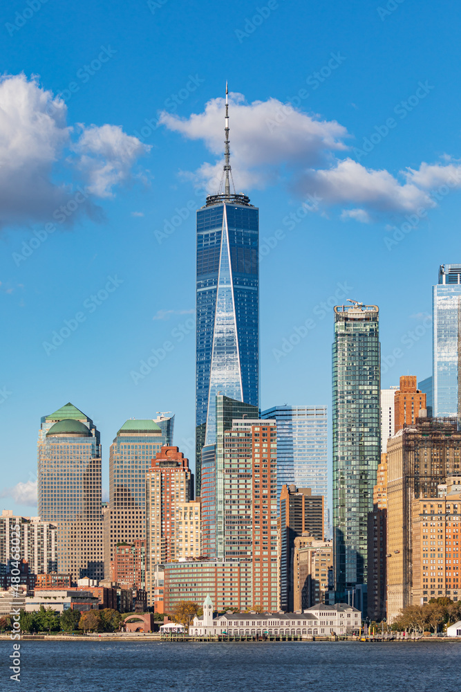 One World Trade Center and the Lower Manhattan skyline.