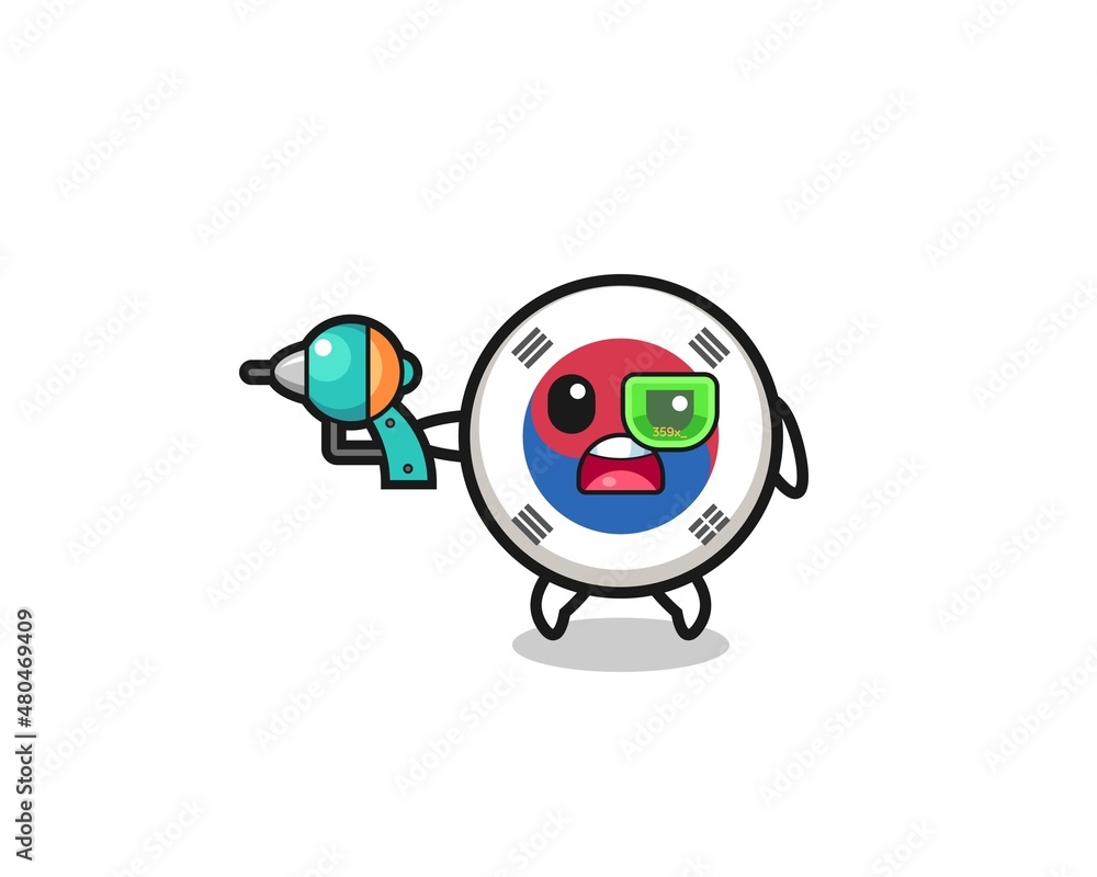 cute south korea flag holding a future gun cute south korea flag holding a future gun