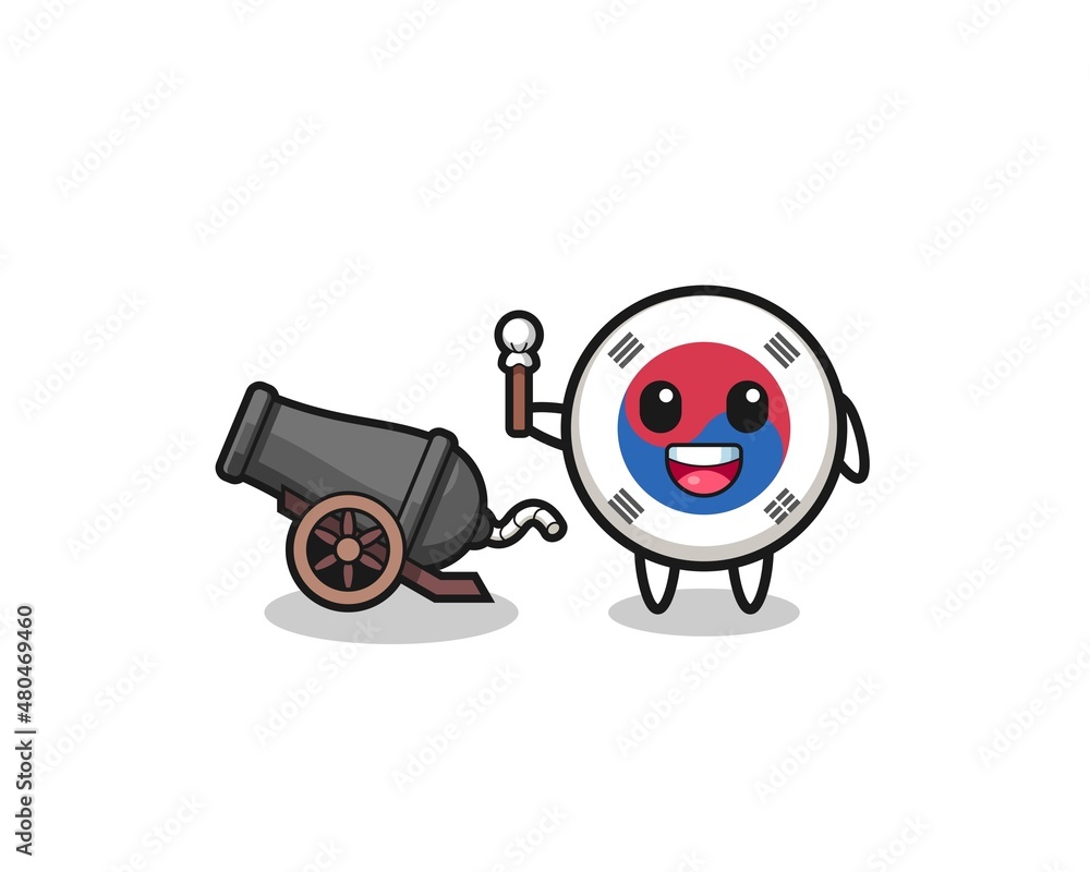 cute south korea flag shoot using cannon cute south korea flag shoot using cannon