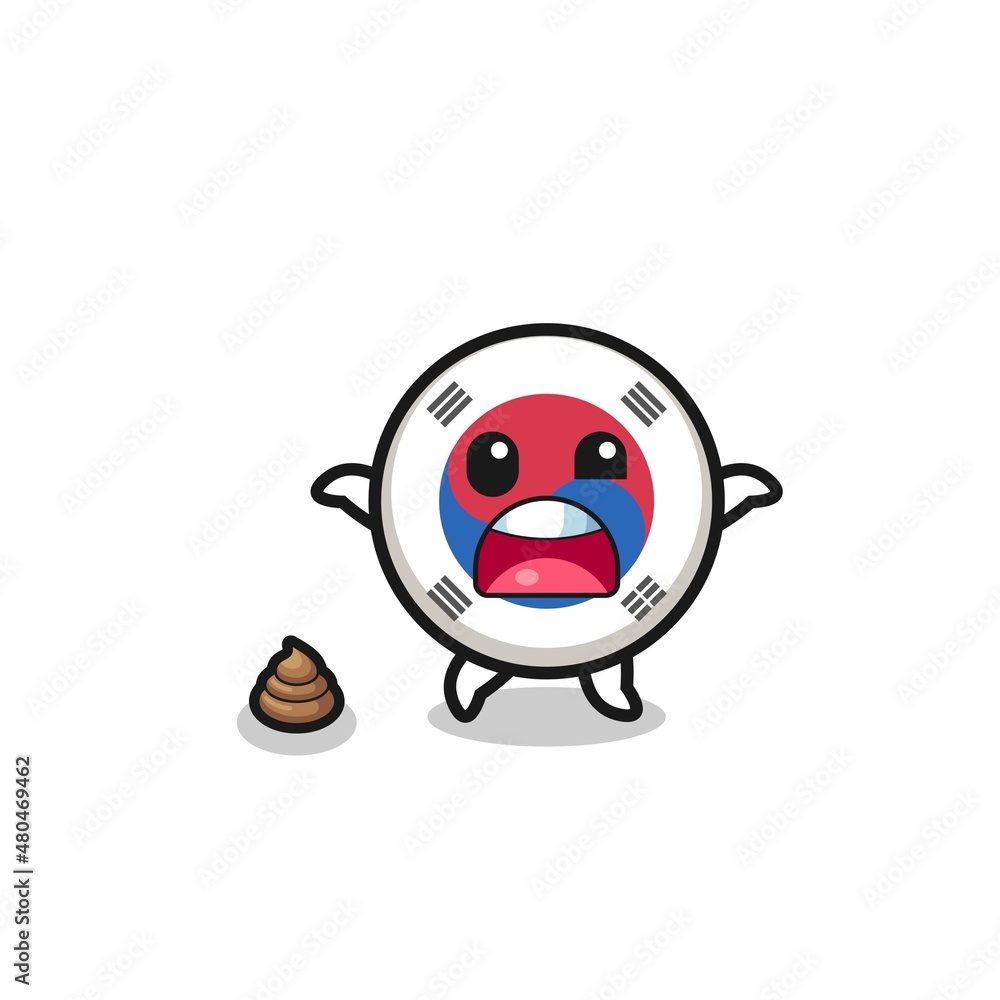 south korea flag earth surprised to meet poop south korea flag earth surprised to meet poop