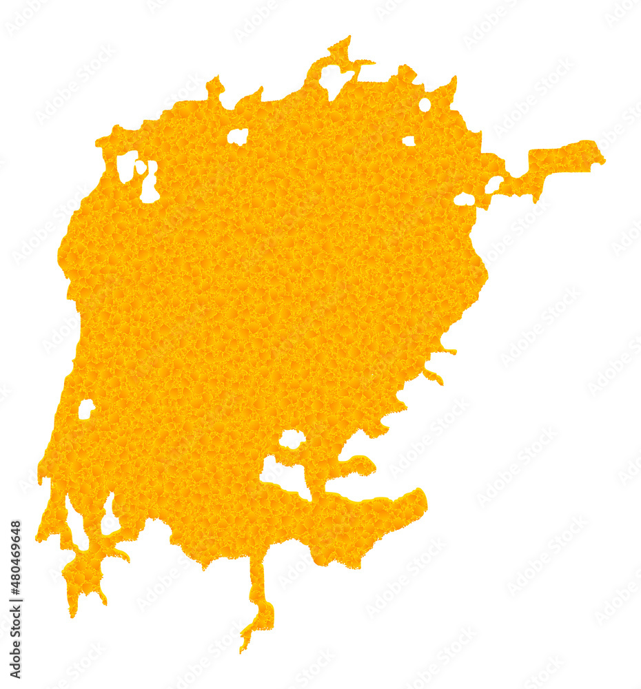 Vector Gold map of Victoria Lake. Map of Victoria Lake is isolated on a ...