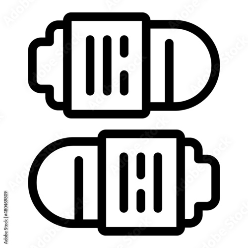 Ink cartridge icon outline vector. Copier toner