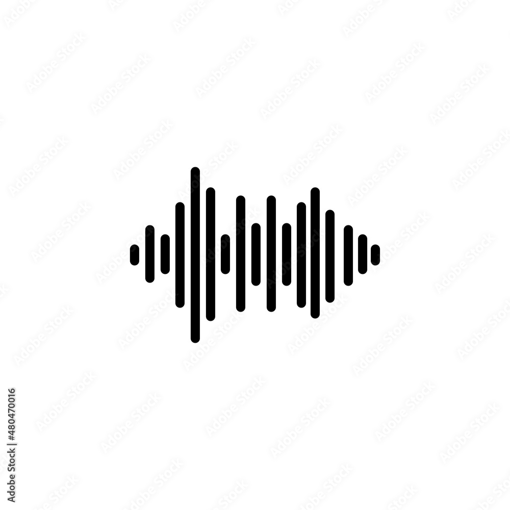 Sound waves vector illustration design template Sound waves vector illustration design template
