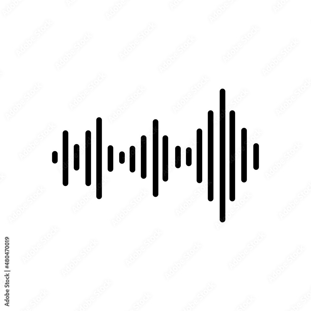 Sound waves vector illustration design template Sound waves vector illustration design template