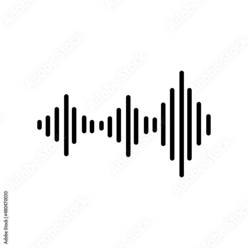 Sound waves vector illustration design template