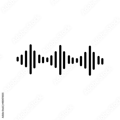 Sound waves vector illustration design template