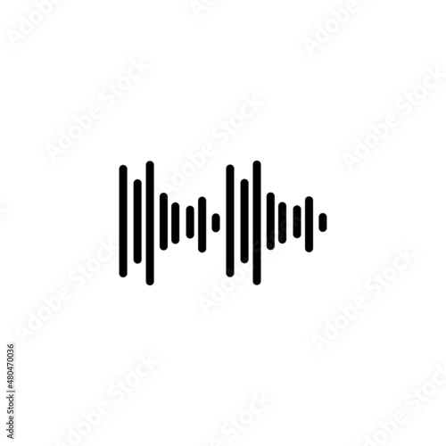 Sound waves vector illustration design template