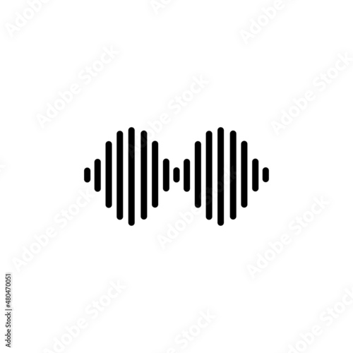 Sound waves vector illustration design template