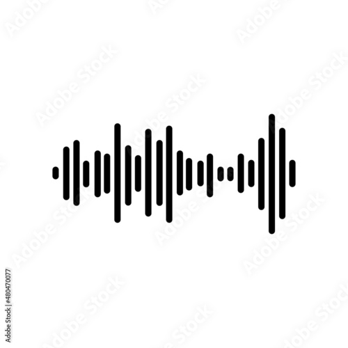 Sound waves vector illustration design template