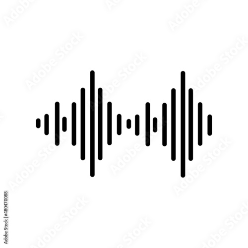 Sound waves vector illustration design template