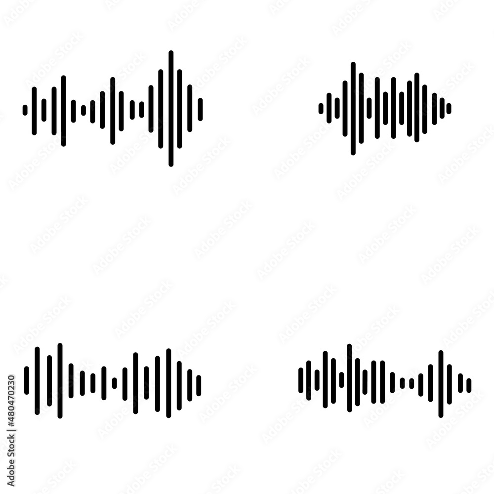 Sound waves vector illustration design template