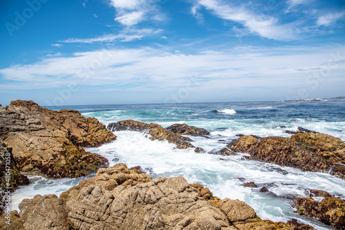 Waves Crashing on the California Coast at Pebble Beach
