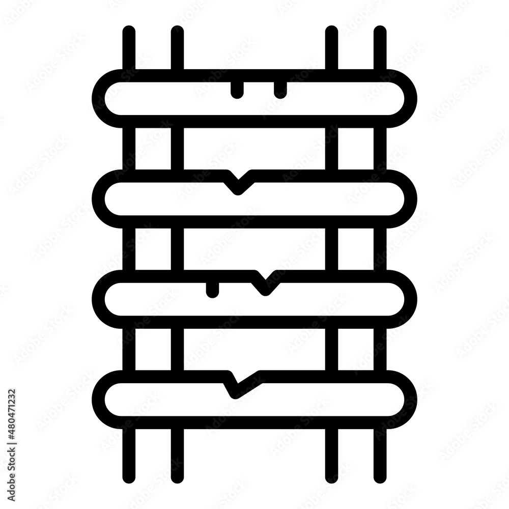 Wood railway icon outline vector. Train road Wood railway icon outline vector. Train road