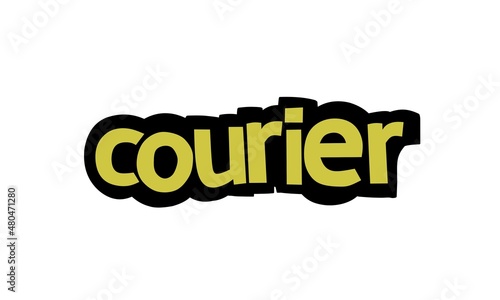 COURIER tulisan lettering vector design photo