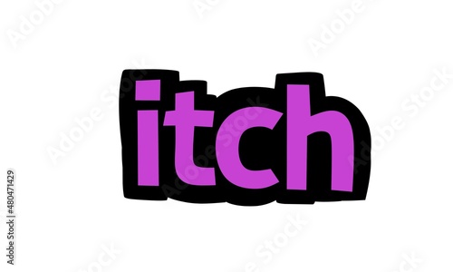 ITCH lettering vector design