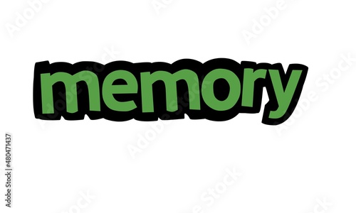 MEMORY lettering vector design
