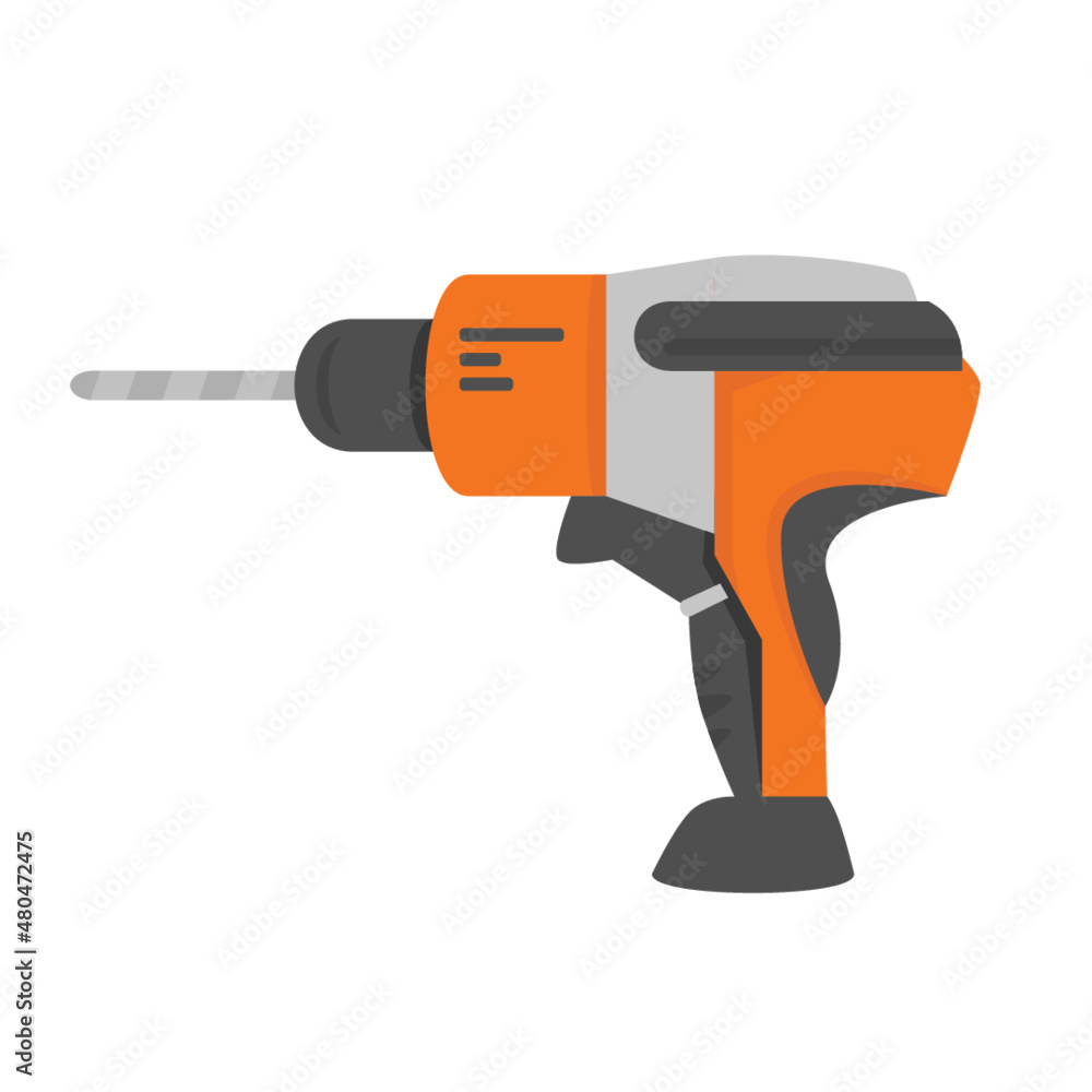 Orange screwdriver drill construction equipment Orange screwdriver drill construction equipment