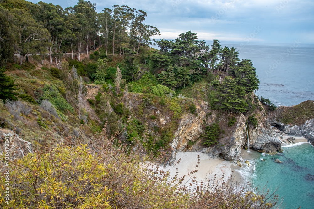 Tidal Falls at Big Sur Along the California Pacific Coast Highway Tidal Falls at Big Sur Along the California Pacific Coast Highway