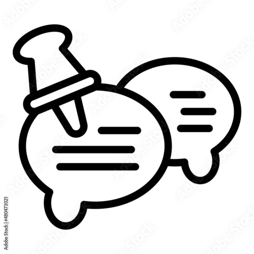 Customer chat icon outline vector. Call support