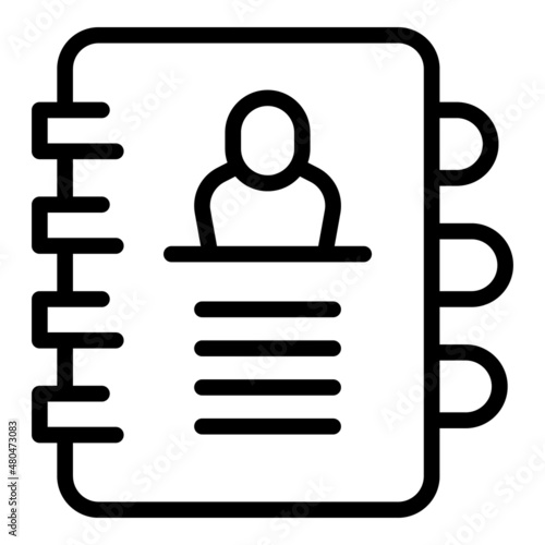 Support notebook icon outline vector. Customer chat