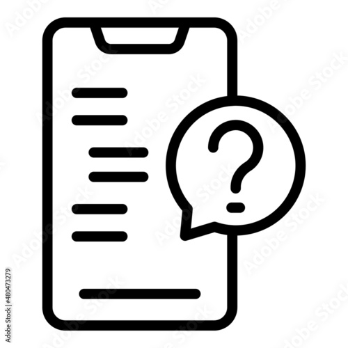 Listen chat support icon outline vector. Online contact