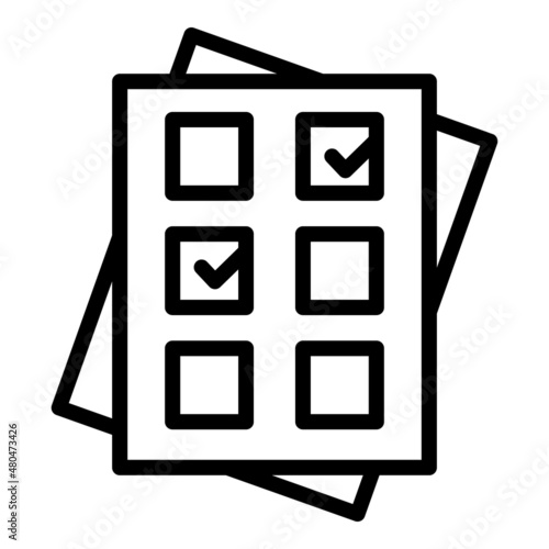 Paper chat icon outline vector. Help center