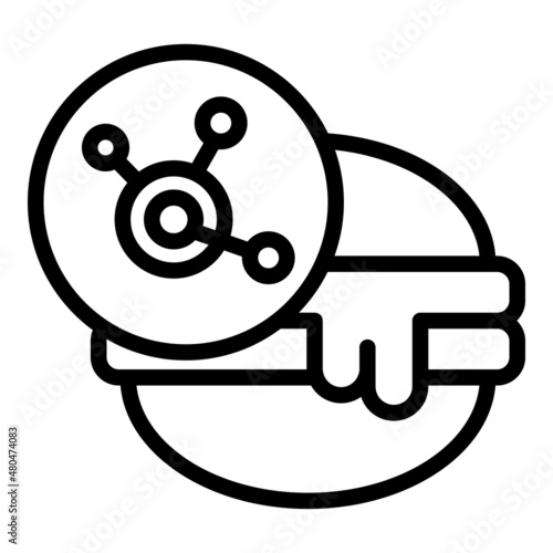 Burger bacteria icon outline vector. Safety food