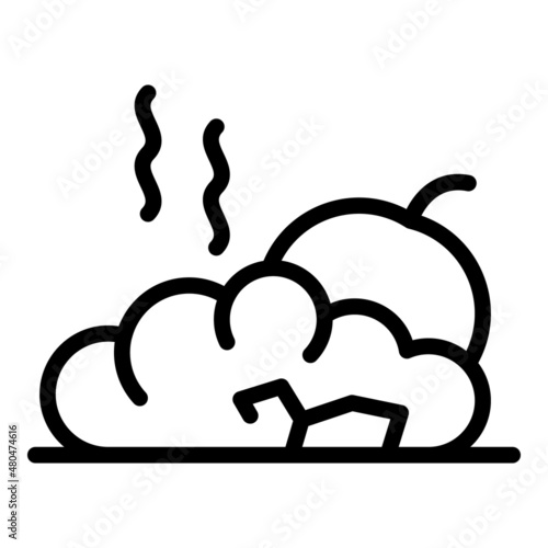 Garbage food icon outline vector. Epidemic disease