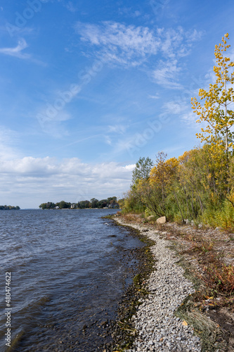 Saint Laurent river in the autumn