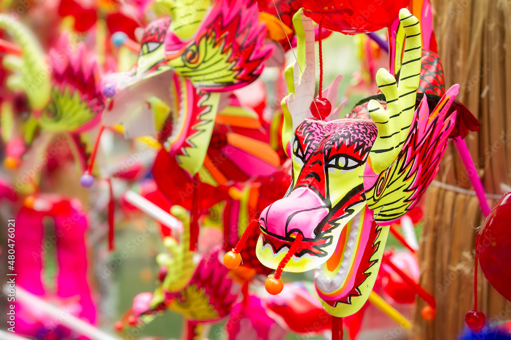 Colorful chinese dragon toy,