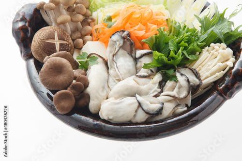 Obraz na płótnie 生牡蠣 鍋料理
