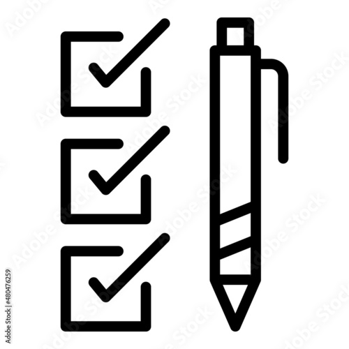 Writing benchmark icon outline vector. Leader best