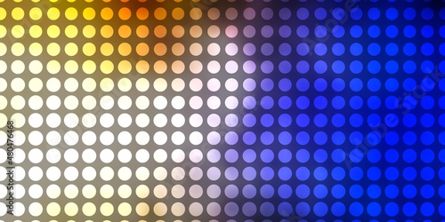 Light Blue, Yellow vector backdrop with circles.