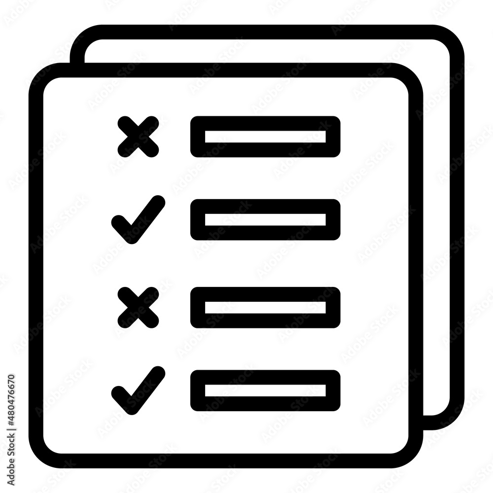 Paper test icon outline vector. Quality business Paper test icon outline vector. Quality business