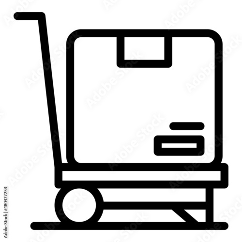 Card relocation box icon outline vector. Home furniture