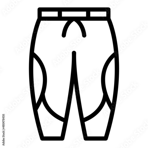 Athlete pants icon outline vector. Fashion workout