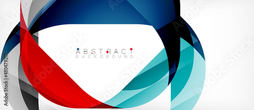 Abstract square shape with overlapping waves, minimal geometric background. Vector Illustration For Wallpaper, Banner, Background, Landing Page