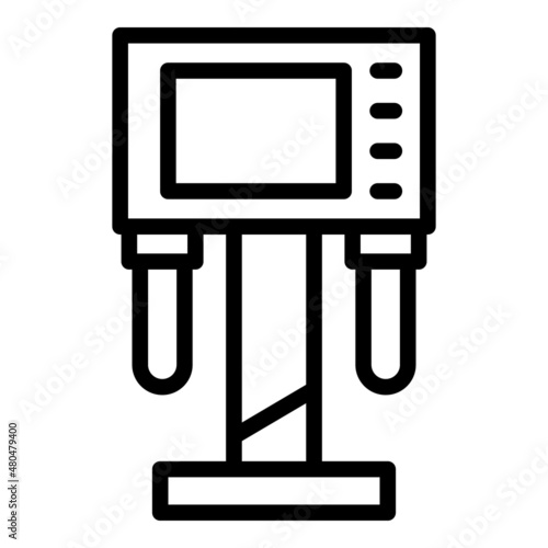 Liposuction equipment icon outline vector. Fat body