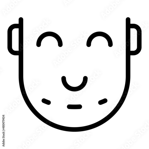 Face liposuction icon outline vector. Cosmetic diet