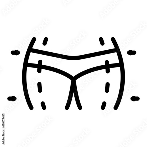 Body liposuction icon outline vector. Fat skin