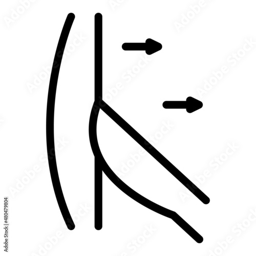 Surgery scalpel icon outline vector. Cosmetic skin