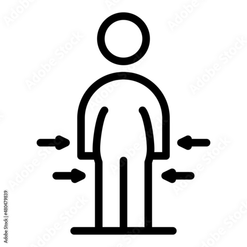 Man body liposuction icon outline vector. Beauty treatment