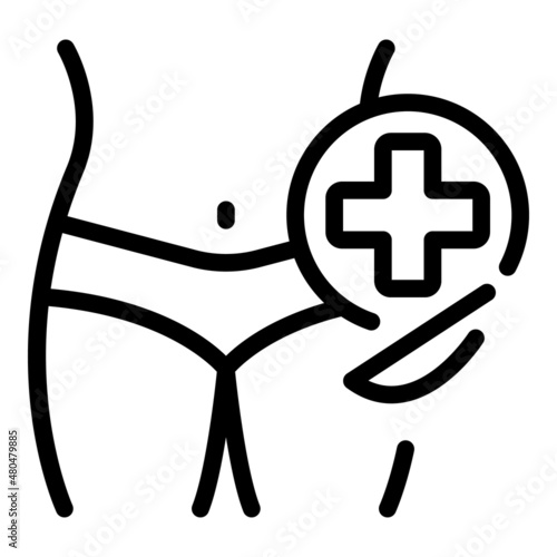 Medical surgery icon outline vector. Skin diet