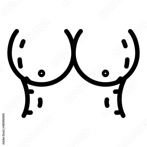 Bra liposuction icon outline vector. Cosmetic diet