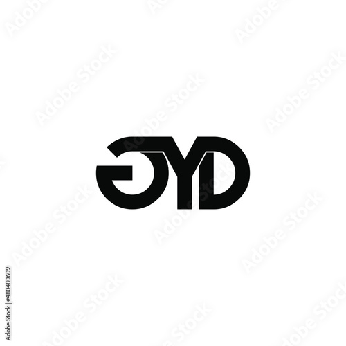 gyd letter initial monogram logo design