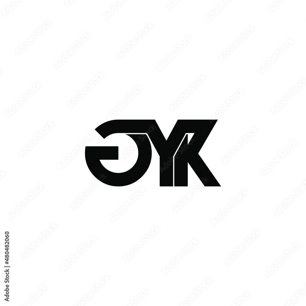 Obraz premium gyk letter initial monogram logo design