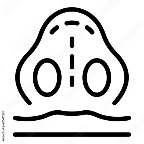 Rhinoplasty surgery icon outline vector. Nose plastic
